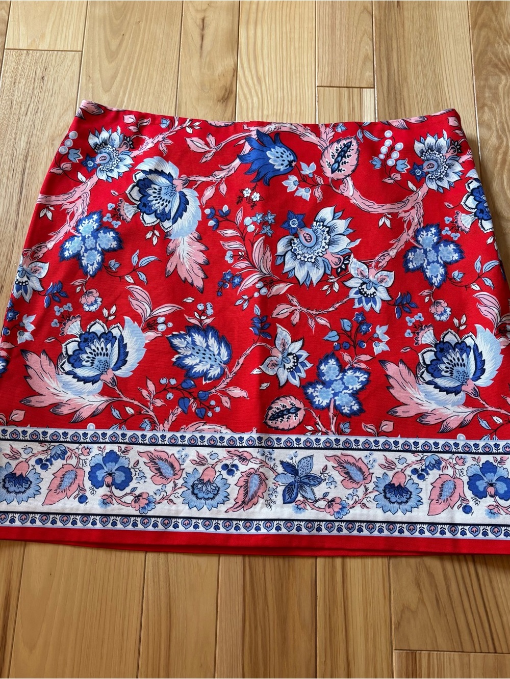NEW Talbots Canvas A-Line Climbing Floral Skirt